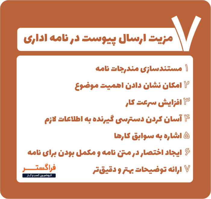 7 مزیت ارسال پیوست در نامه اداری