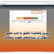 تعیین وضعیت حضور یا عدم حضور مدعوین در رویدادهای تقویم سازمانی