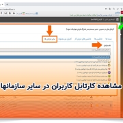 مشاهده کارتابل کاربران در سایر سازمانها