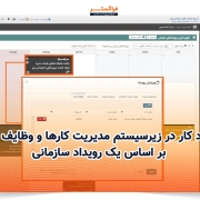 ایجاد کار در زیرسیستم مدیریت کارها و وظایف تیمی بر اساس یک رویداد سازمانی