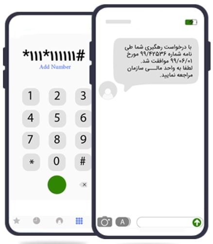 رهگیری نامه‌ها از طریق کد USSD
