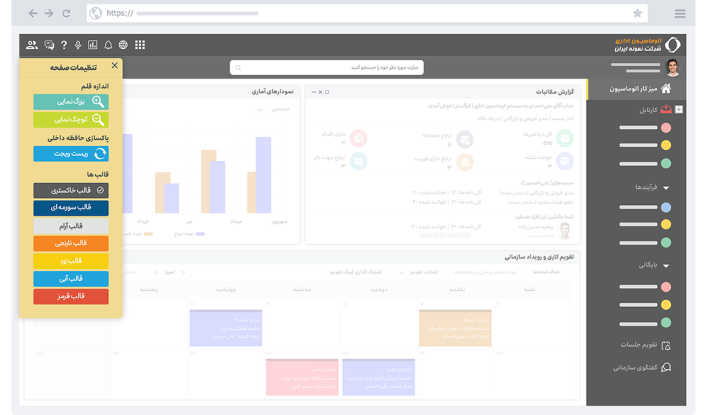 امکان شخصی‌سازی اتوماسیون اداری