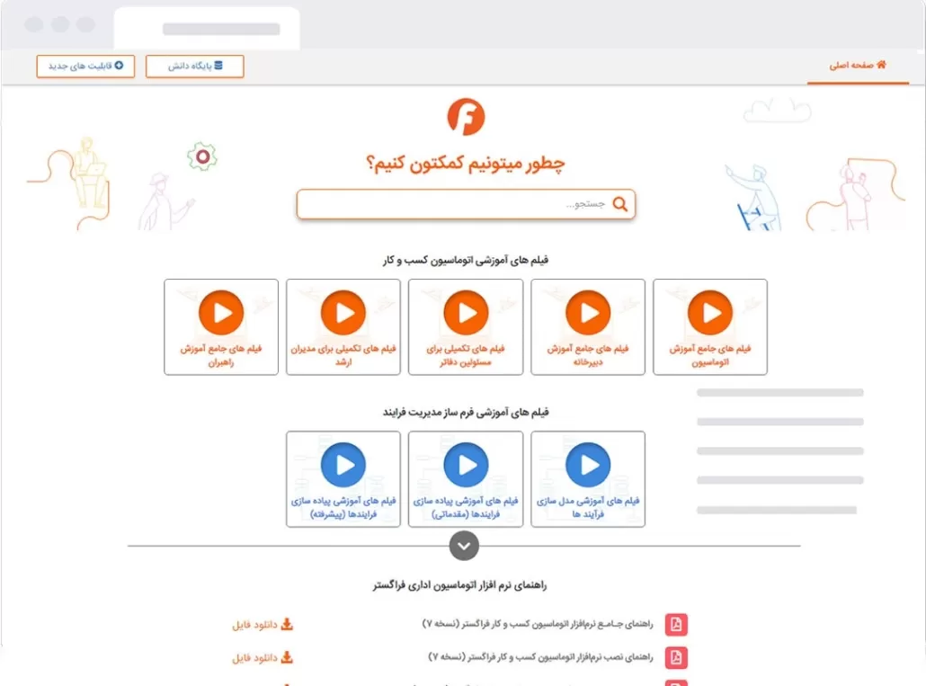 نواع فیلمها و راهنماهای آموزشی طبقه‌بندی شده